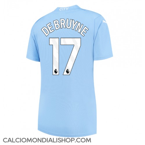 Maglie da calcio Manchester City Kevin De Bruyne #17 Prima Maglia Femminile 2023-24 Manica Corta